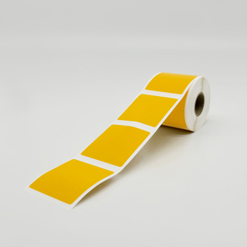 CJ80 Yellow Labels <br> 50x50mm - 350/roll