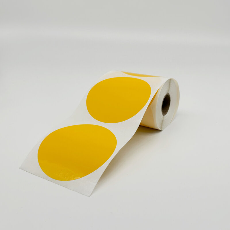 CJ80 Yellow 80mm Circles - 250/roll